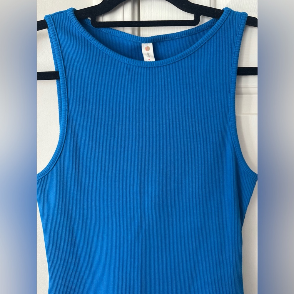 Anthropologie Daily Practice Rib Tank Drop-Waist Twofer Mini Dress, Size S - Picture 6 of 11